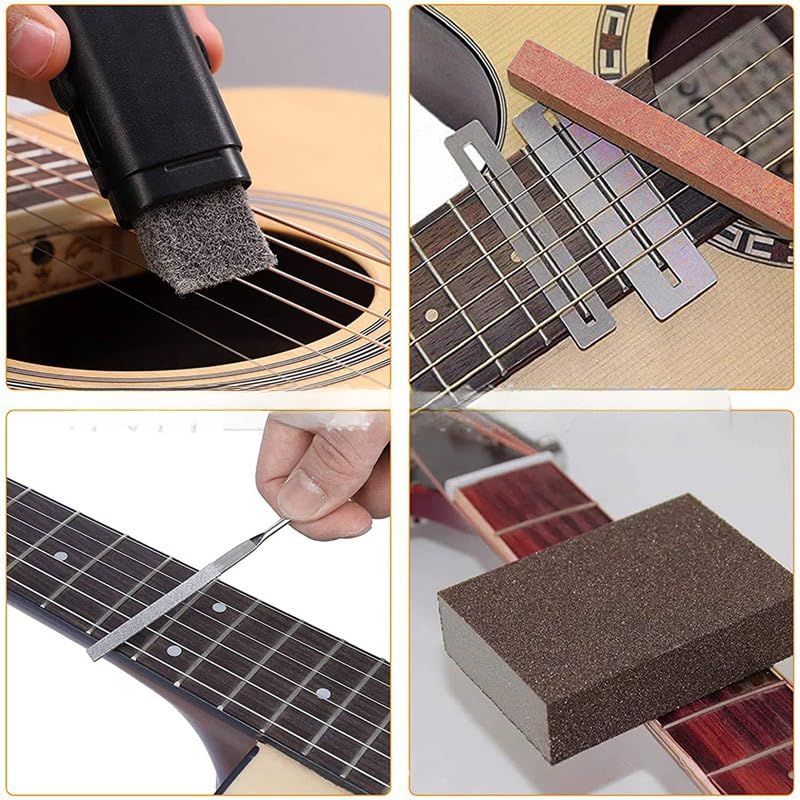 Professional 79-Piece Guitar Repair & Maintenance Kit,Guitar Accessories - Complete Tool Set for Acoustic/Electric Guitar, Bass, Ukulele, Banjo - Perfect Gift for Musicians & DIY Enthusiasts