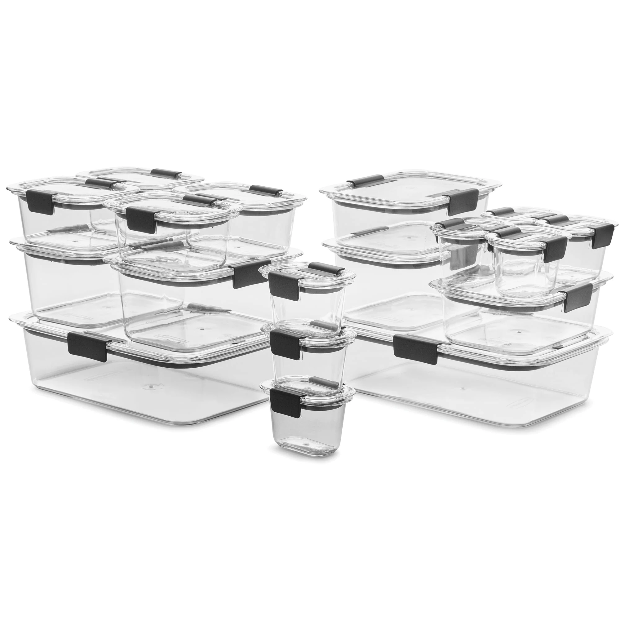 36 Piece Variety Set, Clear Tritan Plastic Food Container Kitchen Storage USA