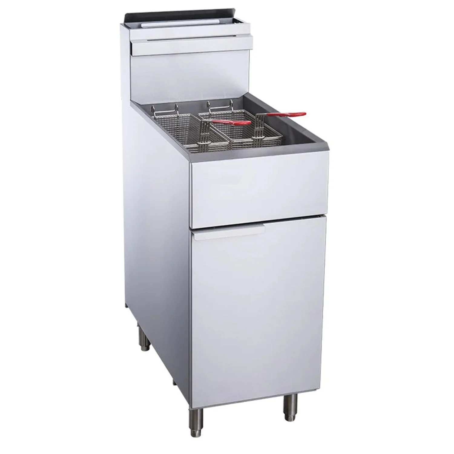 West Kitchen WCF4-NG 50lb. Natural Gas Deep Fryer with 4 Tube Burners