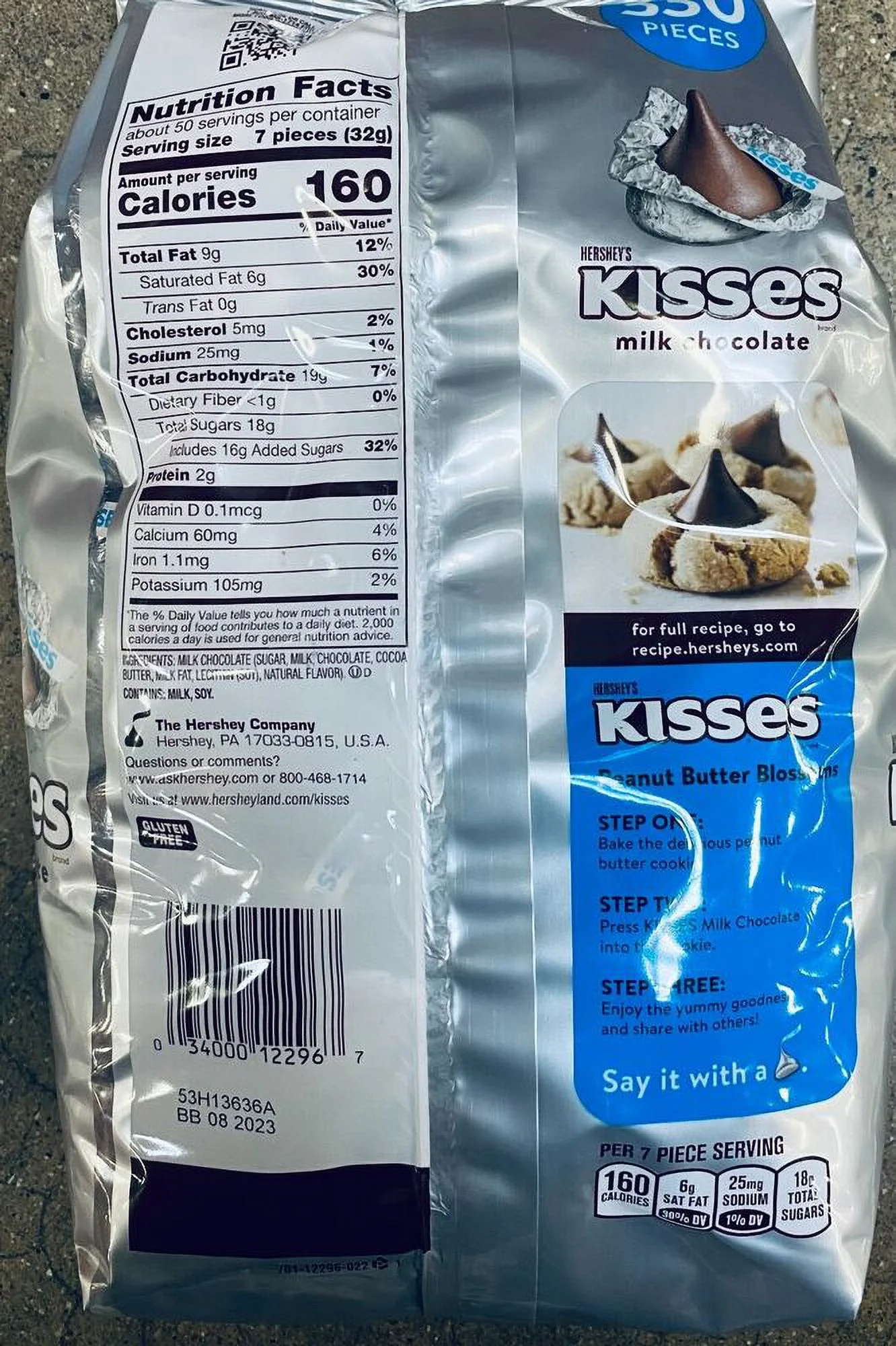 4x Hershey's Kisses Milk Chocolate 56 Oz Ounce Candy Bulk Bags Candies 4 BAGS