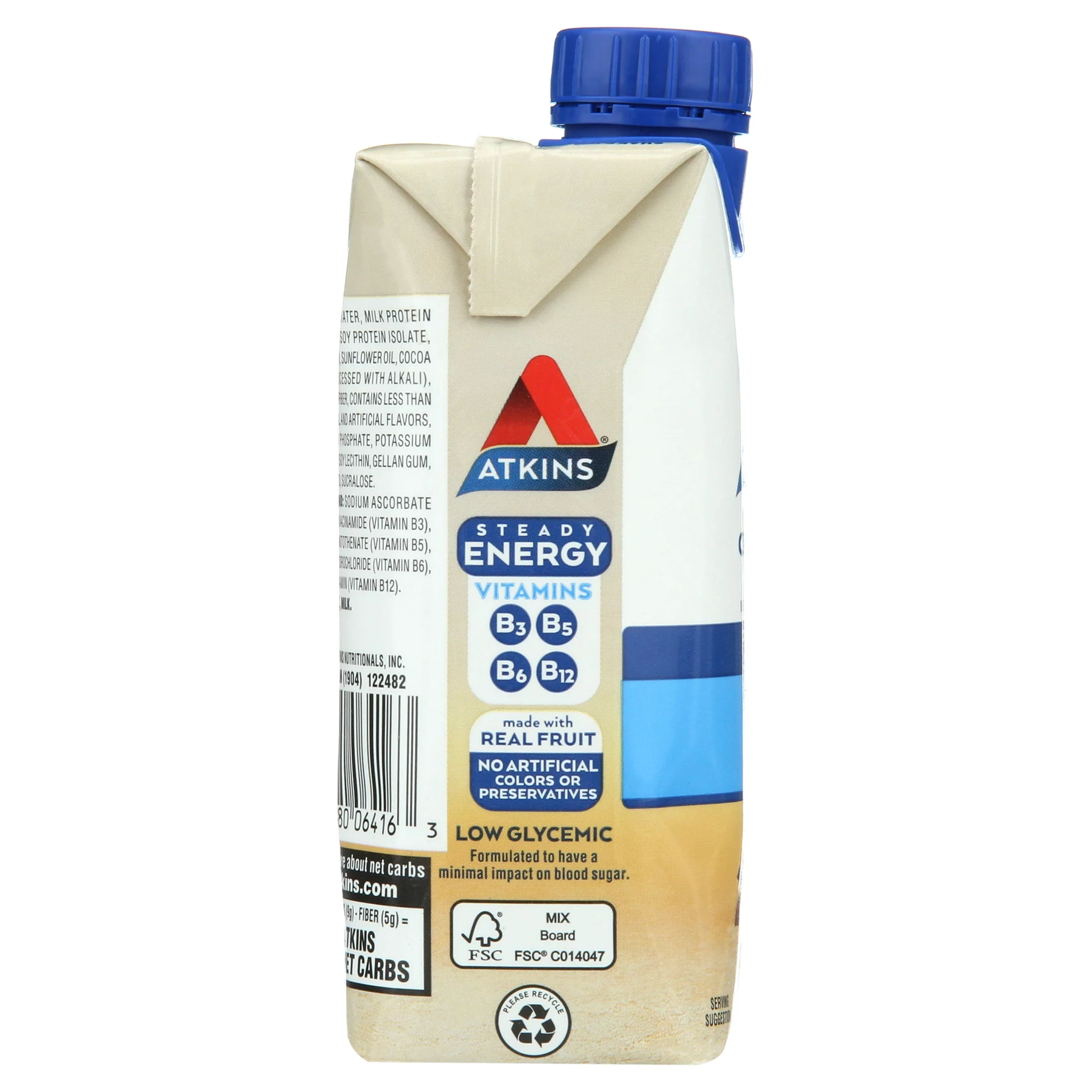 Atkins Gluten Free Protein-Rich Shake, Milk Chocolate Delight, Keto Friendly, 3/4ct Packs (Ready to Drink)