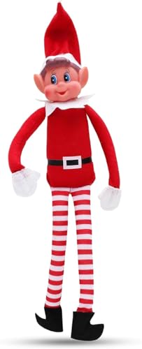 Quebec Naughty Elf Set - Boy & Girl Christmas Elf Figures, Santa's Little Helper Inspired, Soft Body, Vinyl Faces, 12 Inch, Couple