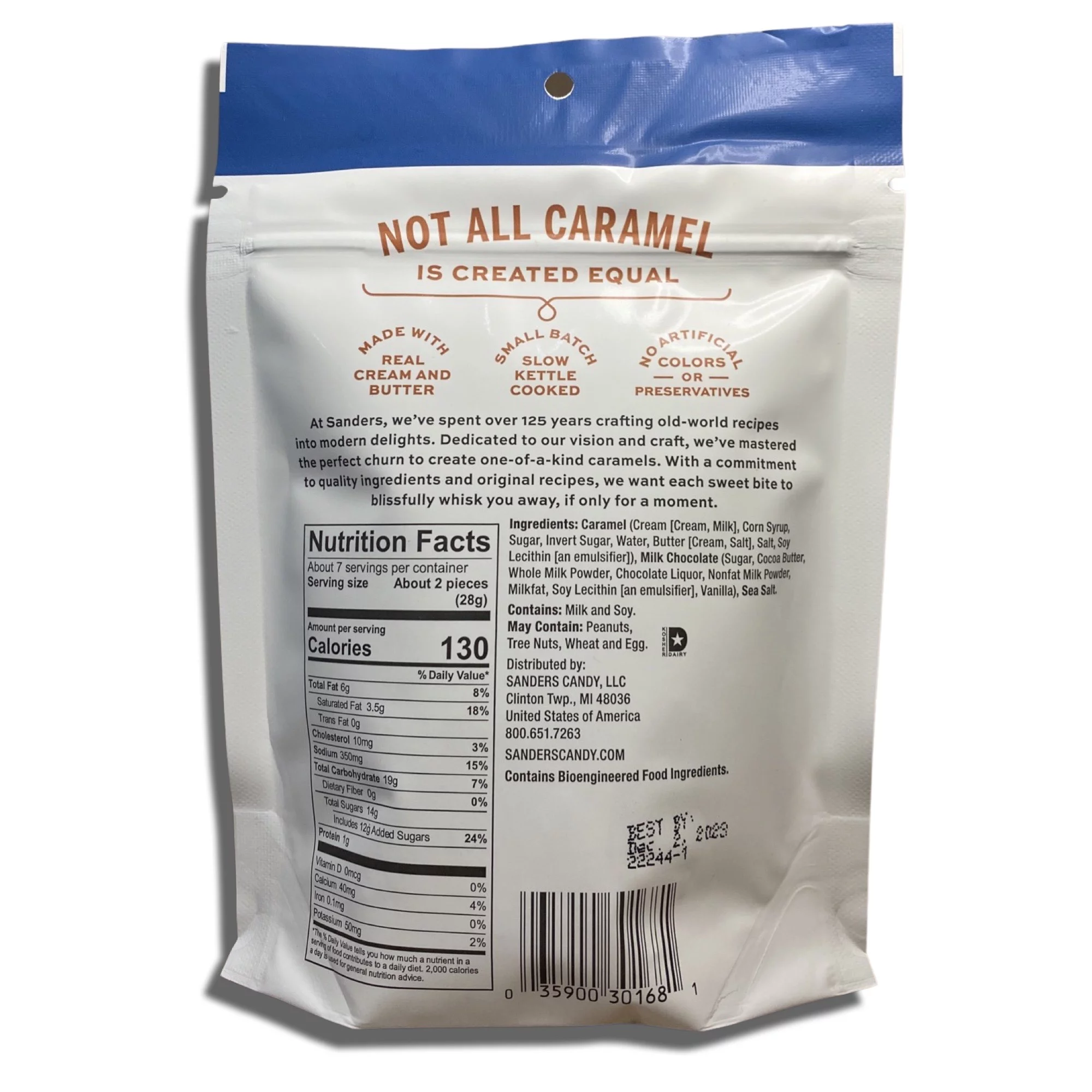 Tribeca Curations | Small Batch Chocolate by Sanders Bundled by Tribeca Curations | 7 Ounce Bag | Value Pack of 2 (Milk Chocolate Sea Salt Caramels)