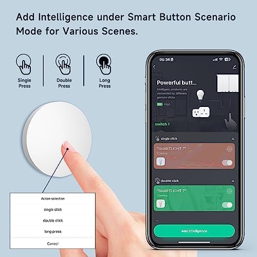 ZigBee3.0 Smart Remote Button Tuya Scene Remote, Need Zigbee Hub, Smart Switch ZigBee Remote Work with Tuya Smart Life APP (4)