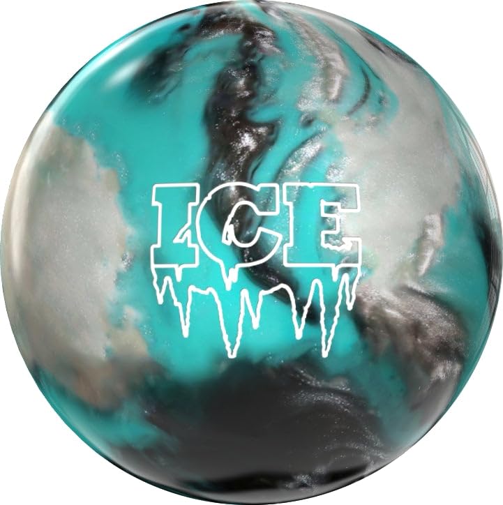 Ice Bowling Ball- Teal/Silver/Graphite
