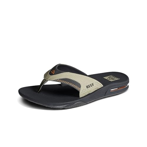 REEF Fanning Men's Bottle Opener Flip Flop, Arch Support, Durable Outsole, Water Friendly