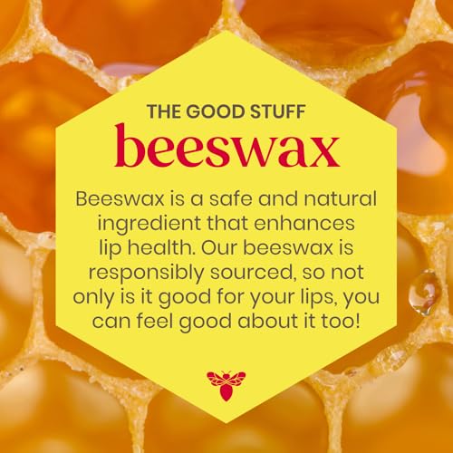 Burt's Bees Christmas Gifts, 4 Lip Balms Stocking Stuffers Products, Beeswax Bounty Fruit Mix - Watermelon, Pomegranate, Dragonfruit Lemon & Sweet Peach (4-Pack)