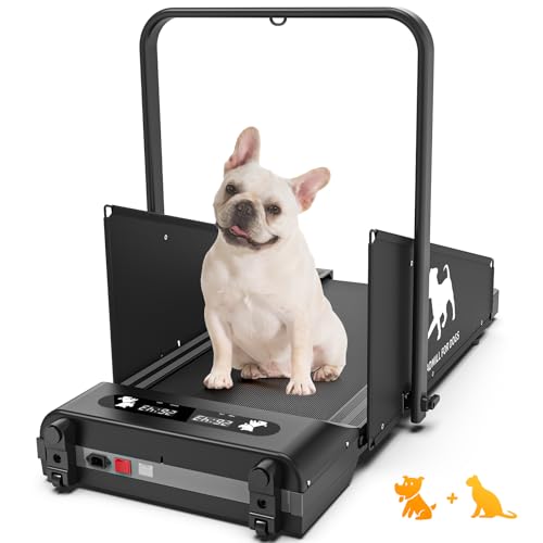 Foldable Dog Treadmill w/Remote & Pre-Set Programs – 220lb Capacity for Small/Medium Dogs, Indoor Pet Exercise Machine