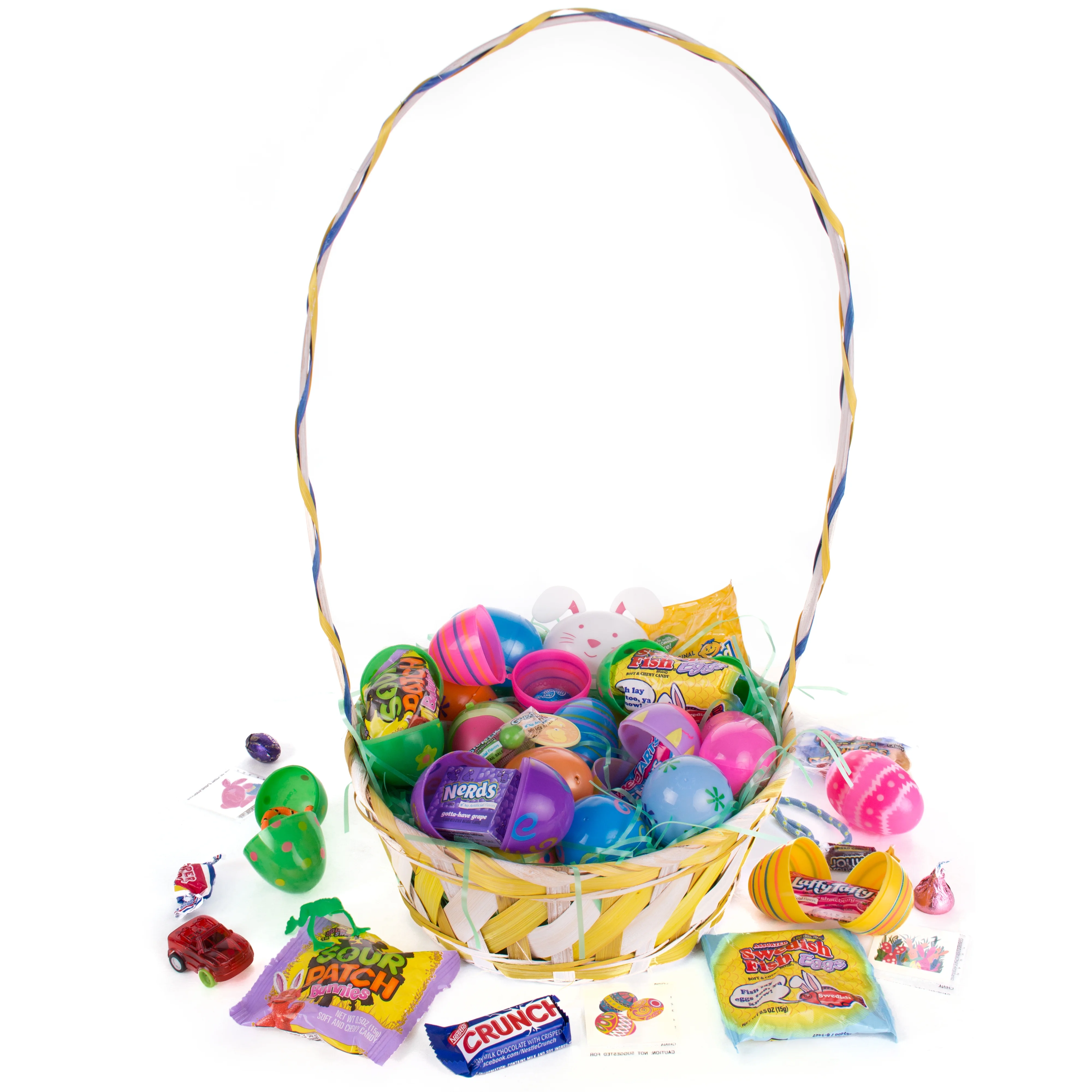 25 Filled Easter Eggs Hunt, Assort Styles, w Brand Candies, Chocolates & Toys