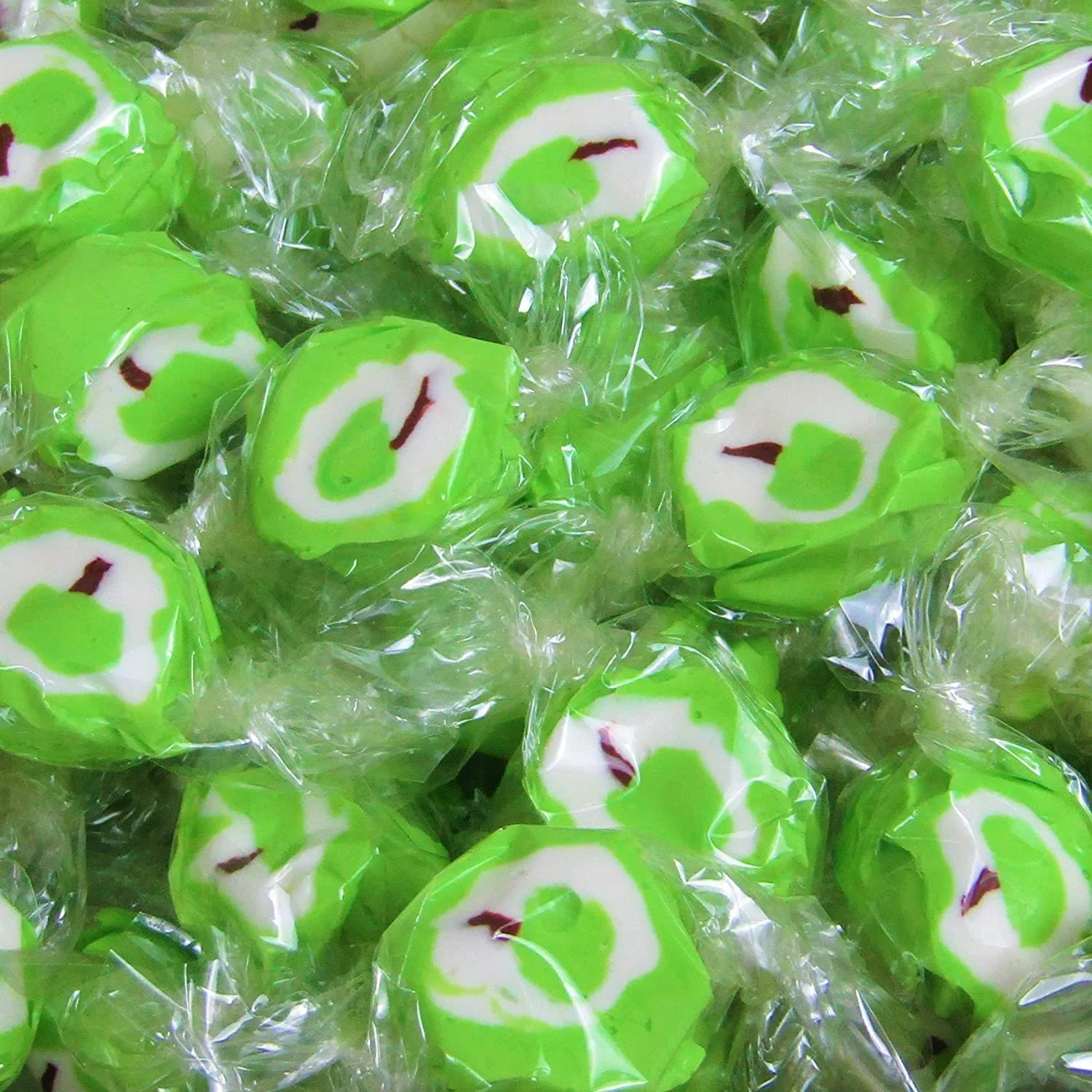 Gourmet Green Apple Soft Taffy Candy Chews by It's Delish, 2 lbs Bulk Bag  Individually Wrapped Green Taffies Chewy Apple Flavored Fruit Chews  USA Made  2 lbs