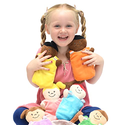 Plush Shark 15 Inch with 6 Soft Baby Sea Creatures for Hungry Great White Sharks Plushie Stuffed Animal to Eat Including Crab, Lobster, Stingray, Dolphin, Turtle, & Clown Fish - Eating Plush