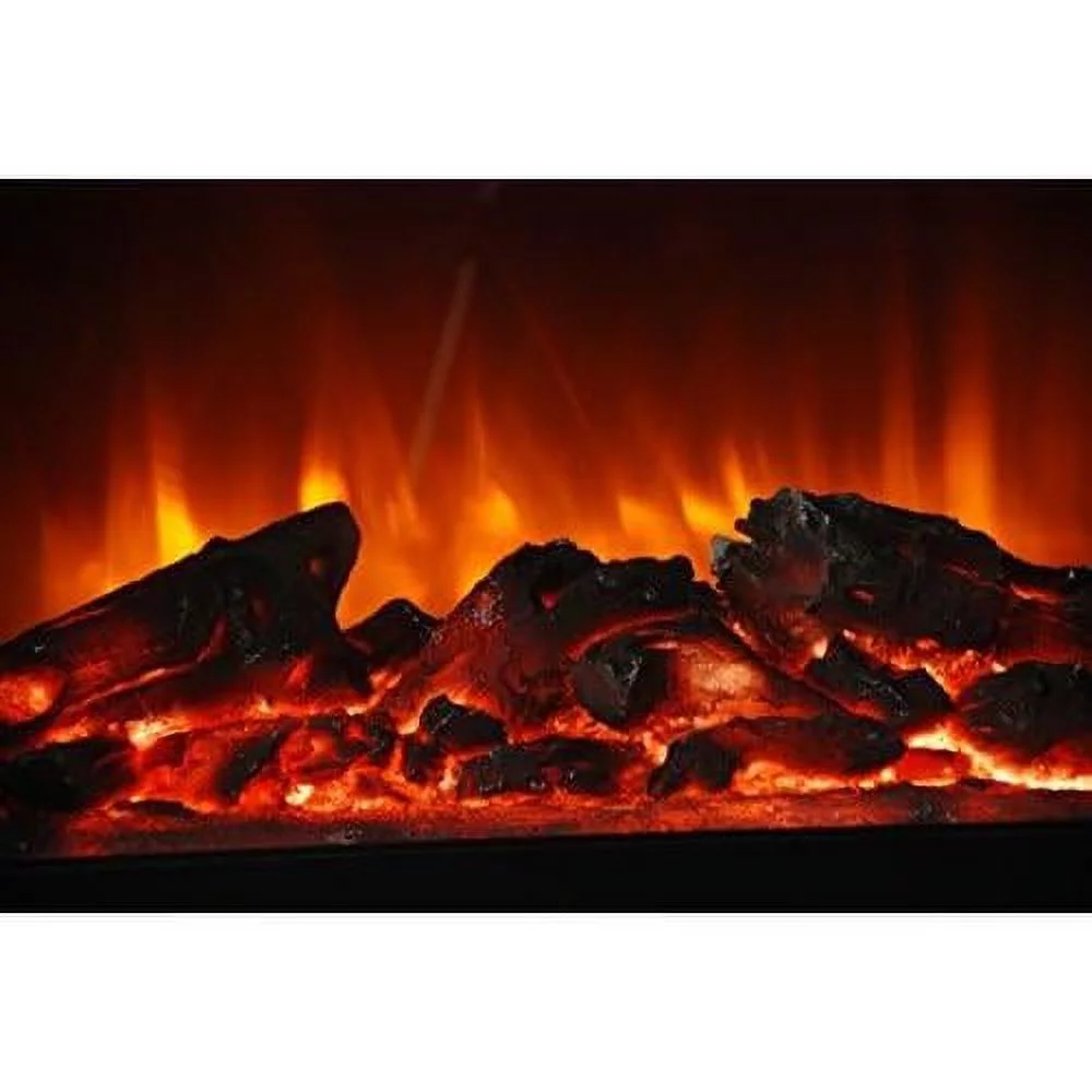 1500 Watt Electric Infrared Quartz Fireplace Heater For Indoor Use With 3 Heating And , Faux Stone & Oak Wood