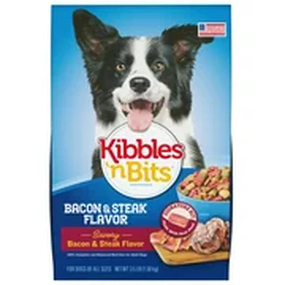 Kibbles 'n Bits Bacon & Steak Flavor Dry Dog Food, 3.5lb (Pack of 2)