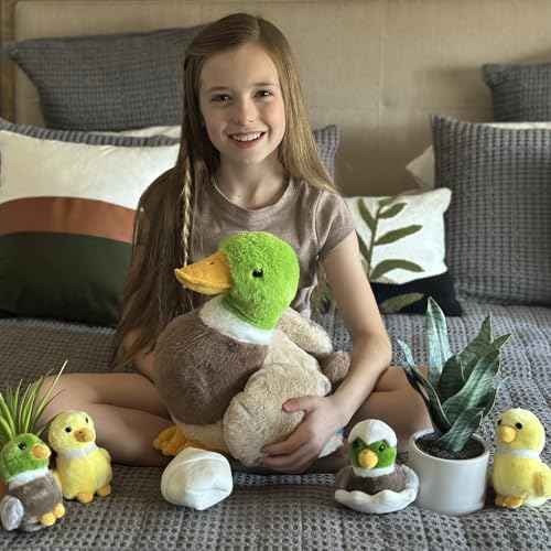 MaoGoLan 24 inch Shark Plush Toy Stuffed Animals Set for Kids, Large Hammerhead Shark with 6 Bulk Sea Creatures Inside No-Zipper Mouth, Stuffed Animal Bundle for Girls Christmas Valentine