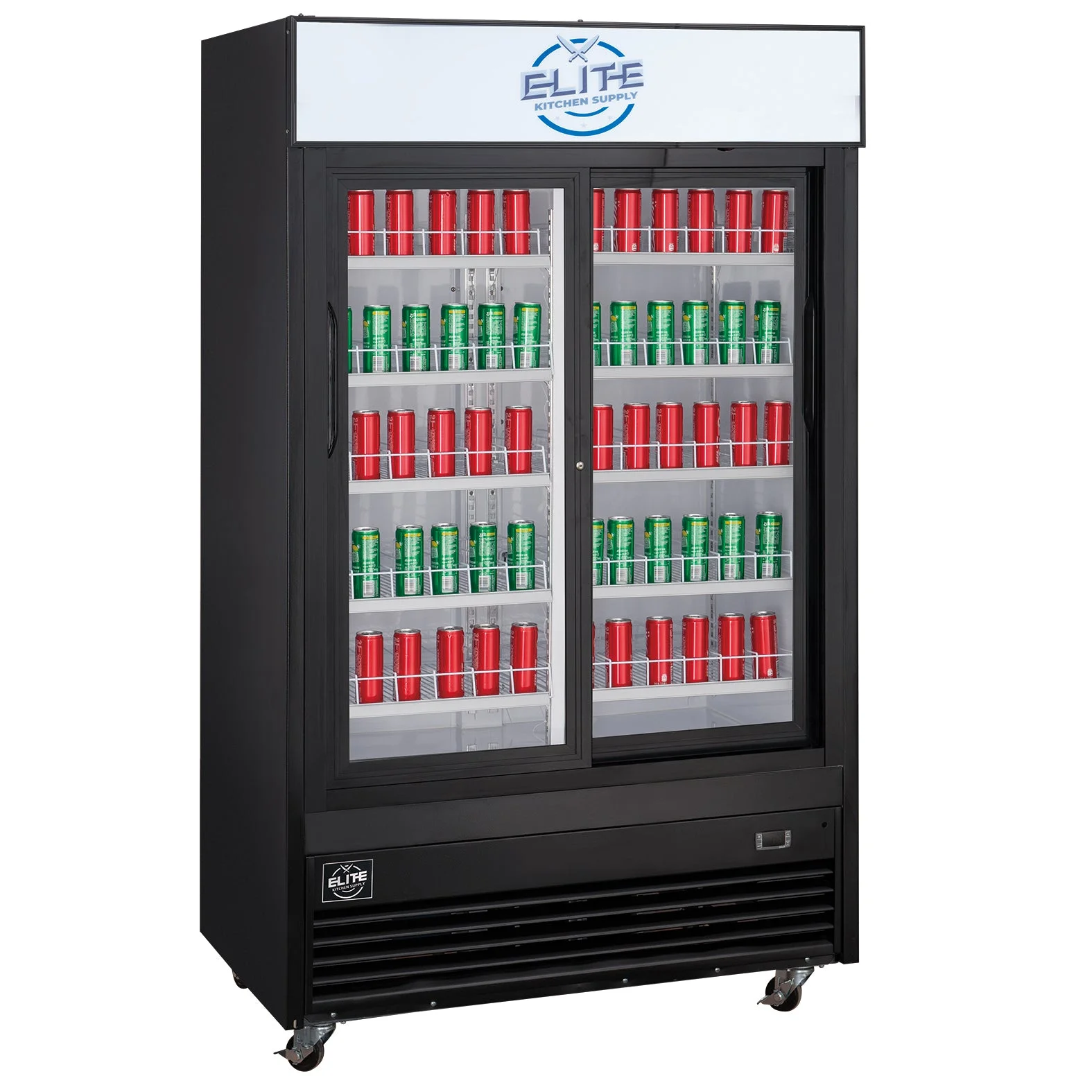 47 in. Two Glass Door Commercial Reach-in Upright Merchandiser Refrigerator 34.4 Cu. Ft.