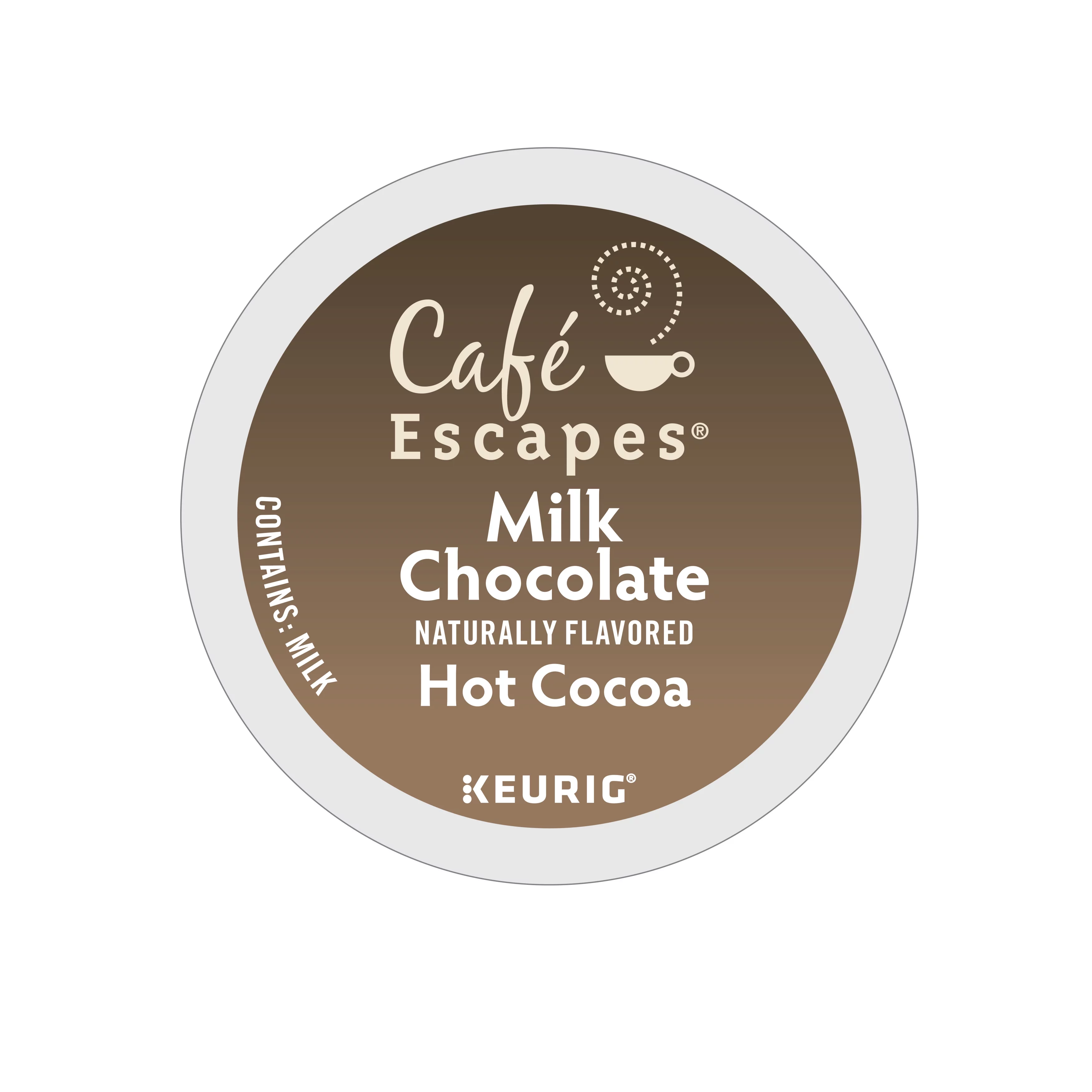 Café Escapes Milk Chocolate Hot Cocoa Keurig Single-Serve K-Cup Pods, 24 Count