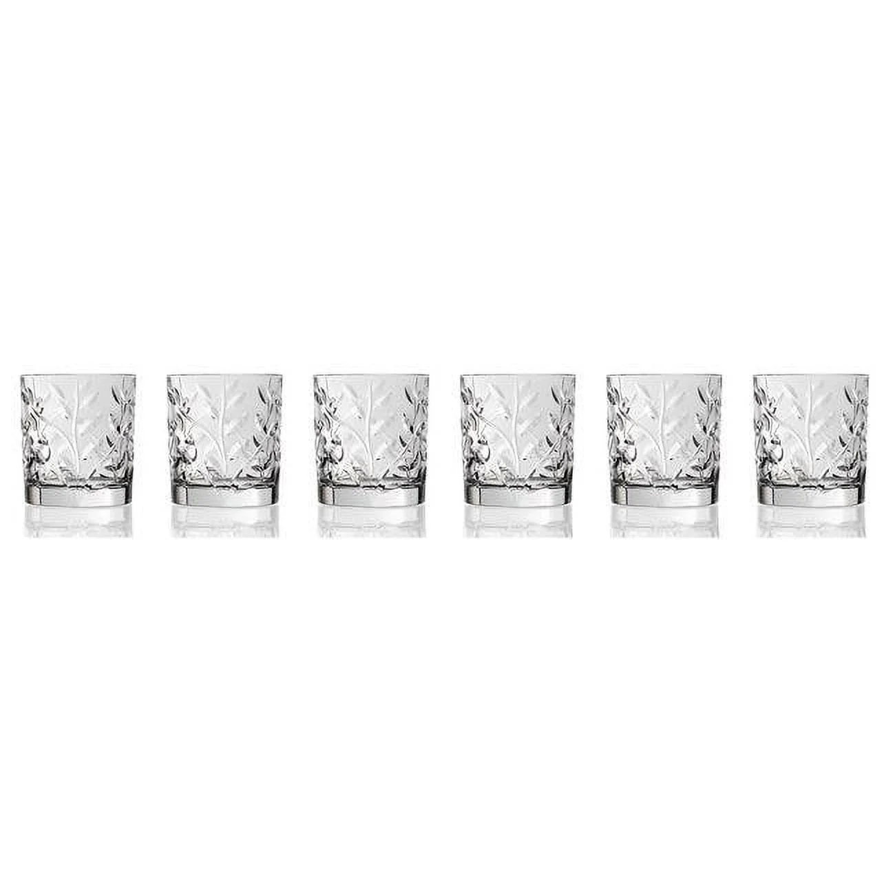 Lorenzo Import 243080 RCR Laurus Crystal Double old fashioned set of 6