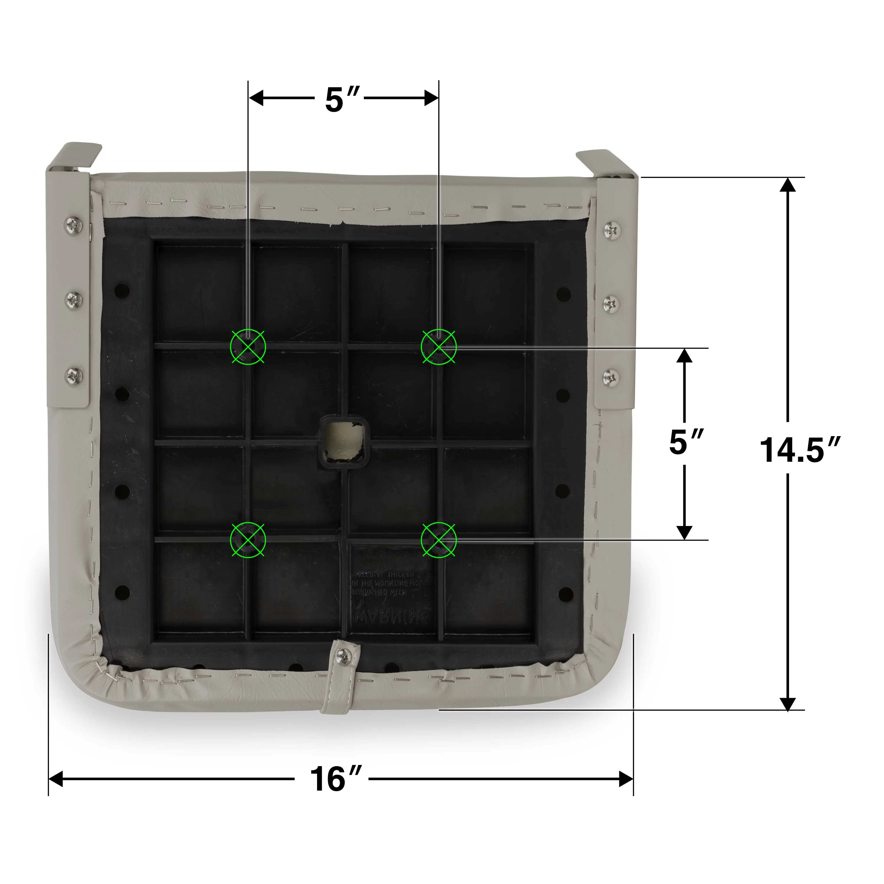 Springfield Marine Economy Standard Folding Fishing Boat Seat - Gray - 16