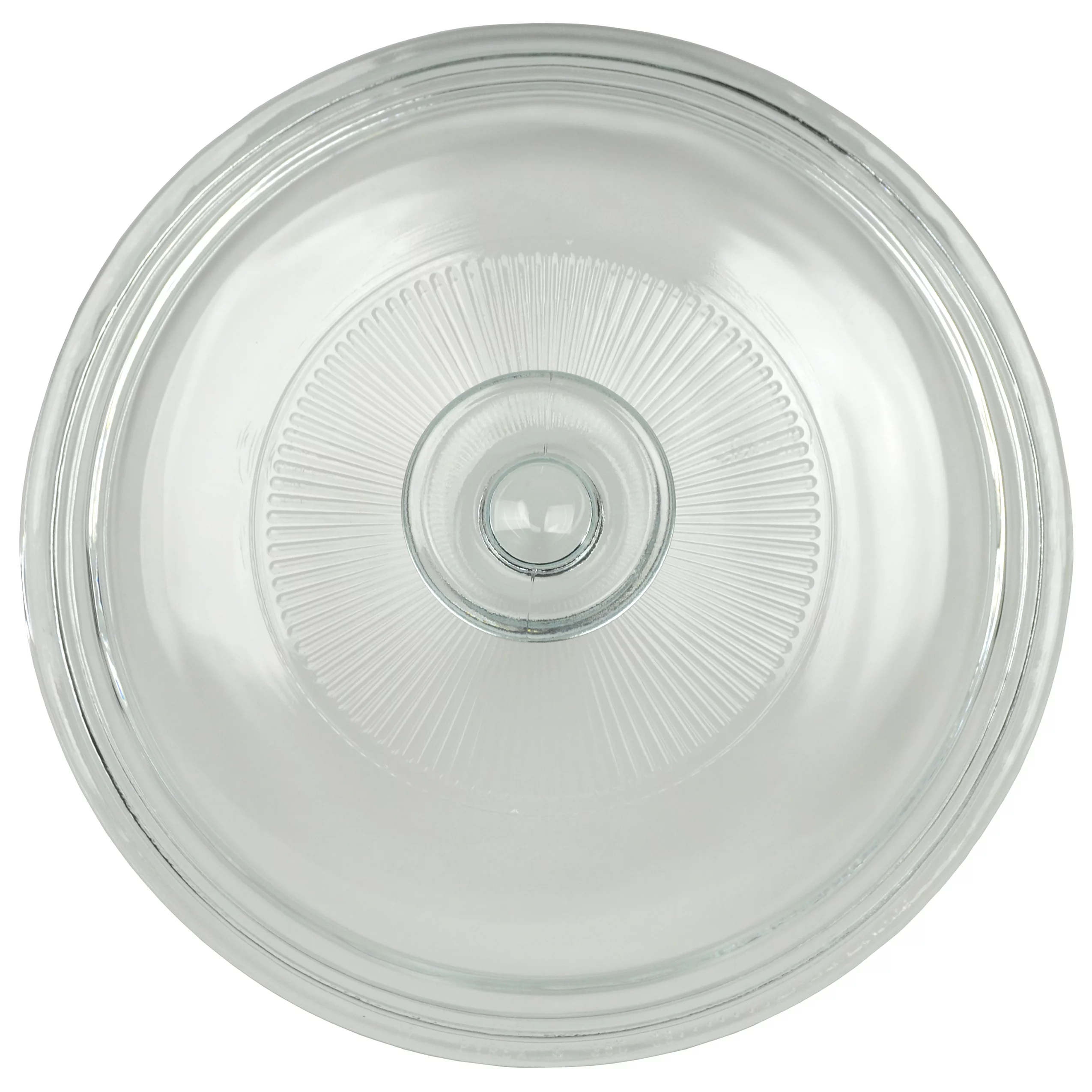 Corningware G-5C Fluted Round Clear Glass Replacement Lid Cover (6-Pack)