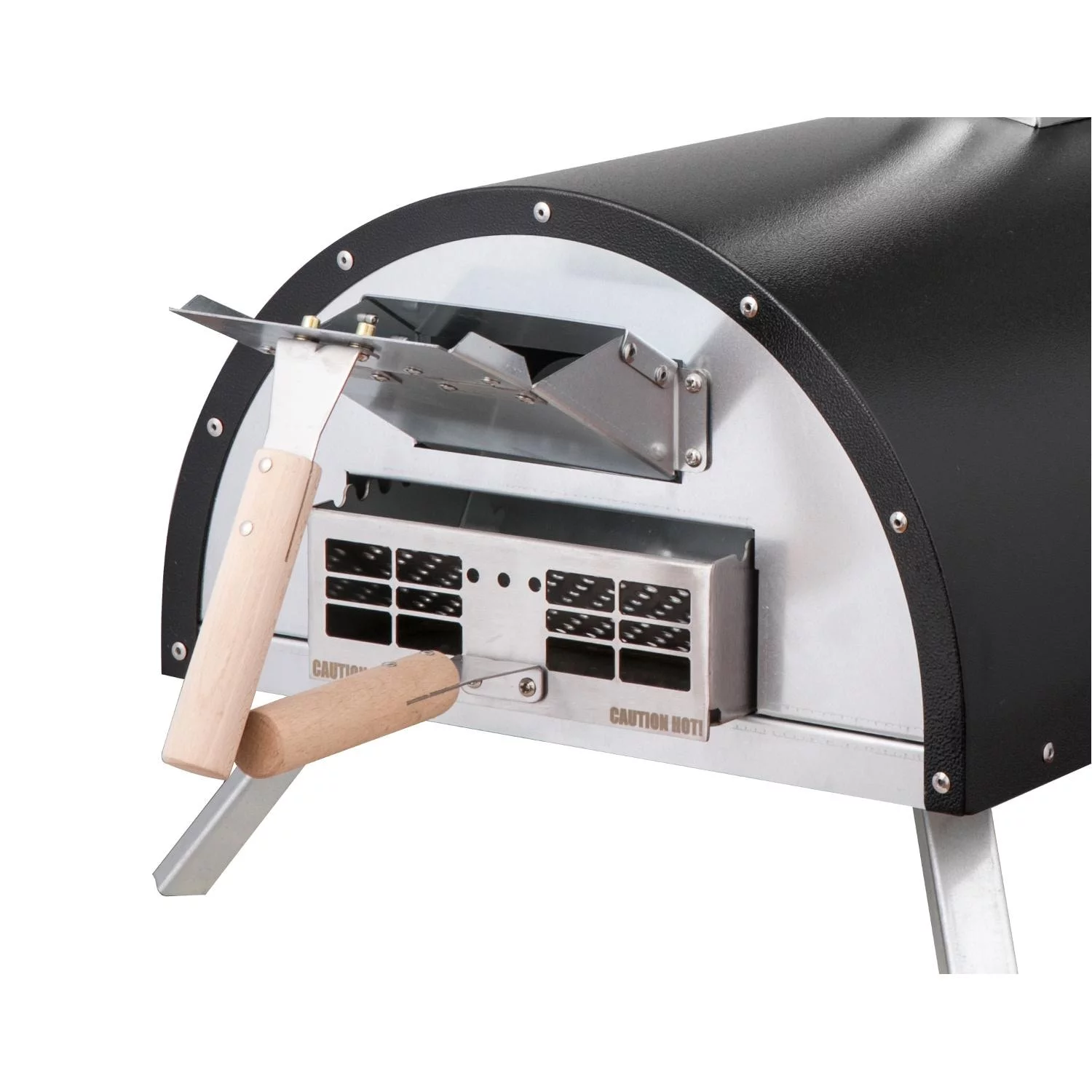 WPPO WKE-01-BLK Le Peppe Portable Wood Fired Pizza Oven, Black