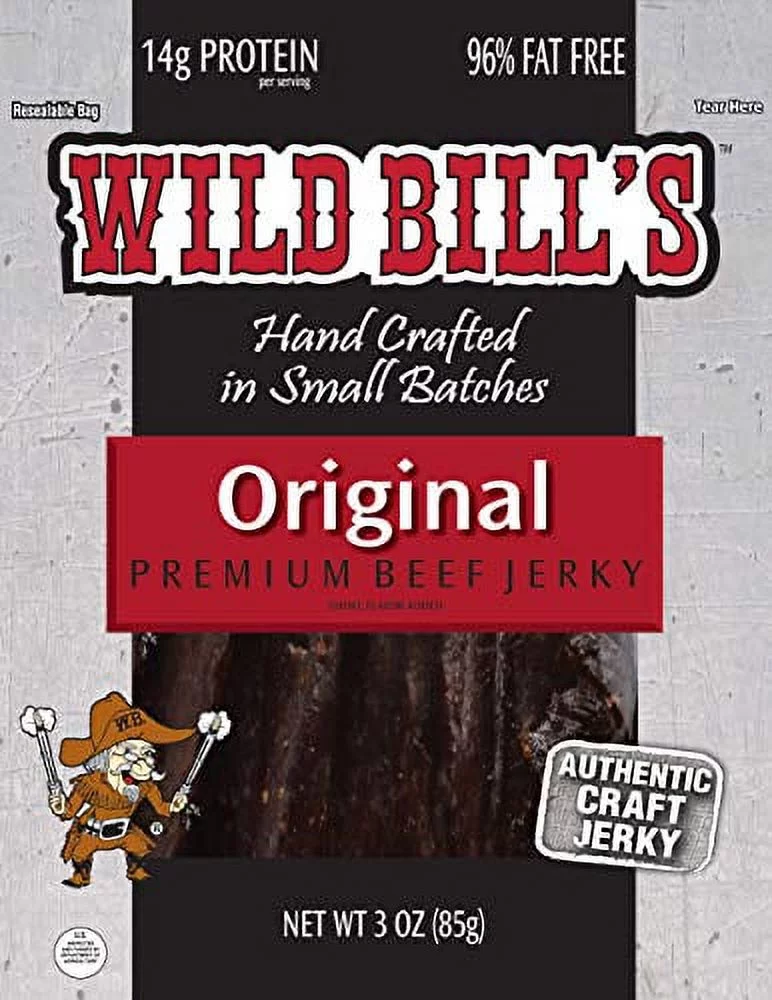Wild Bill's Original Hickory Smoked Beef Jerky 3 Ounce Pack (3 count)