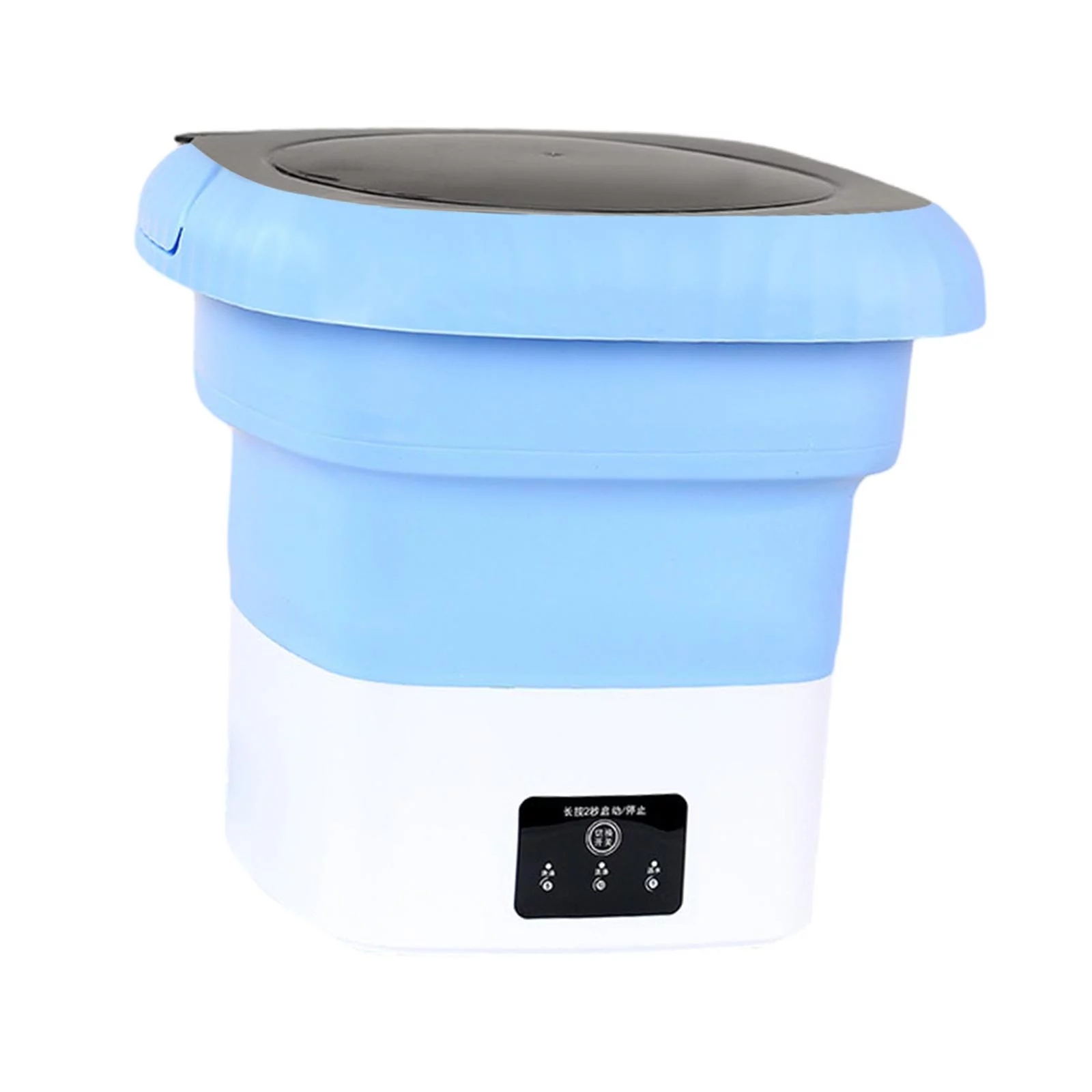 Portable Washing Machine Folding Washing Machine Automatic 9L Capacity Deep Cleaning for Household Laundry Ties Blue