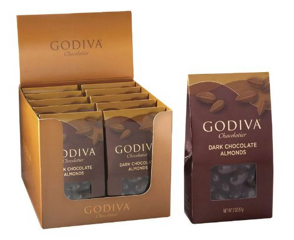 Godiva Treat - Dark Chocolate Almond (Pack Of 10)