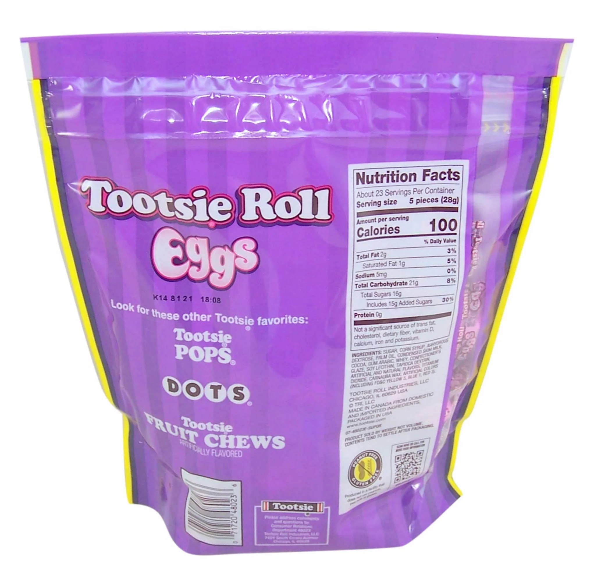 Tootsie Roll Eggs, Easter Candy, Pack of 2, 23 Ounces per Bag
