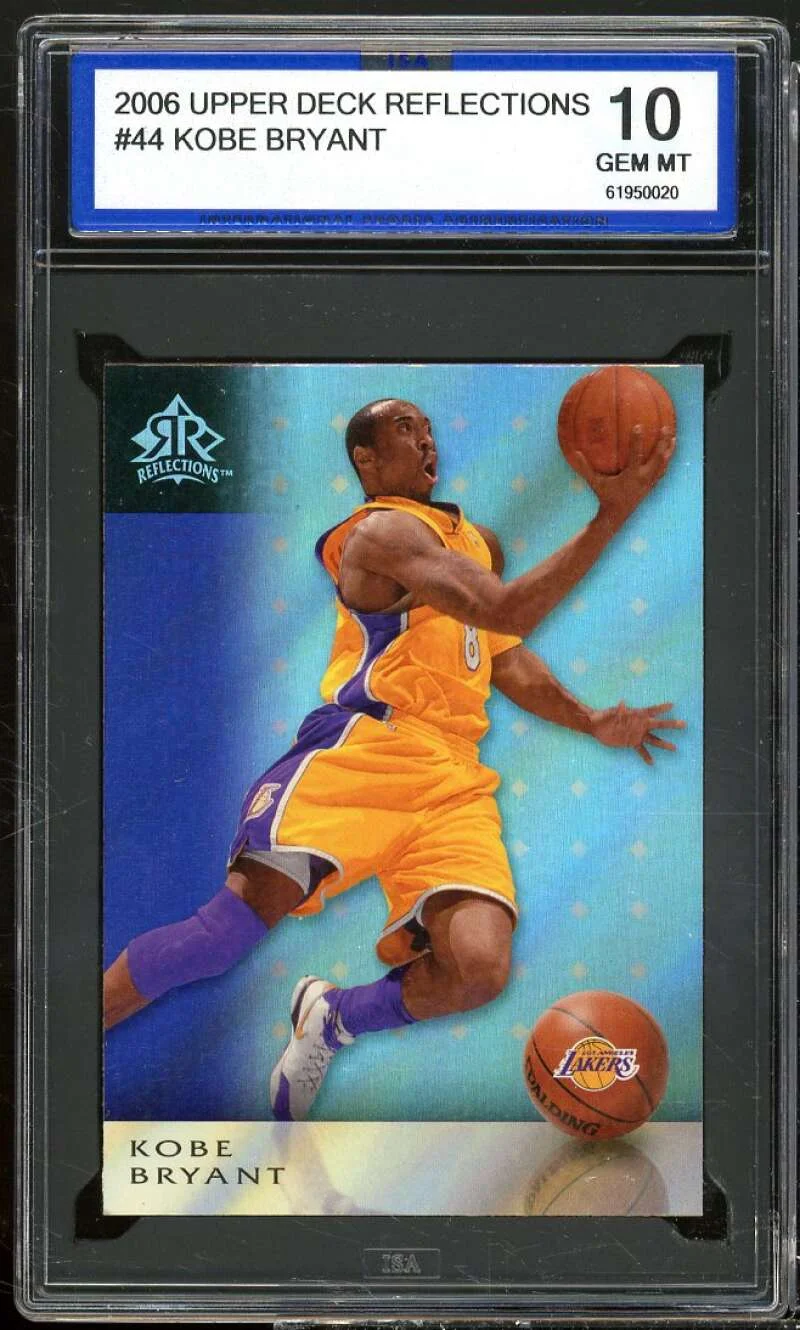 Kobe Bryant Card 2006-07 Upper Deck Reflections #44 ISA 10 GEM MINT