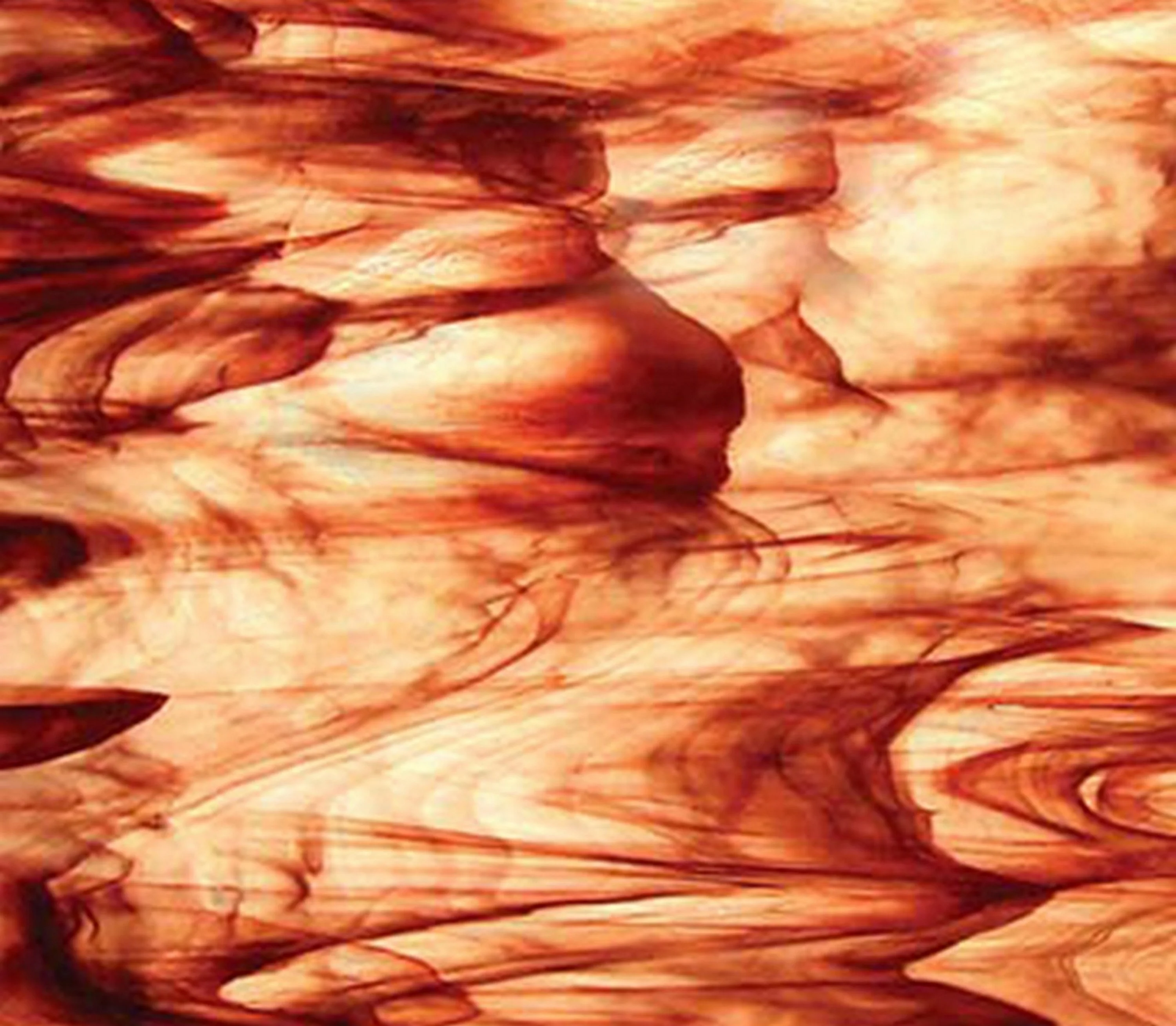 OCEANSIDE STAINED/FUSING GLASS SHEETS - SIERRA RED PEARL OPAL FUSIBLE (Small 8" x 12")