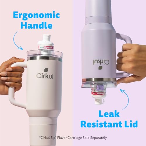 Cirkul 40oz. Carbon Stainless Steel Tumbler with Handle, All-Day StrawSip™, Double-Wall Insulated