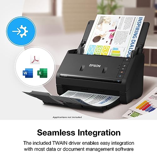 Epson FastFoto FF-680W Wireless High-Speed Photo and Document Scanning System, Black