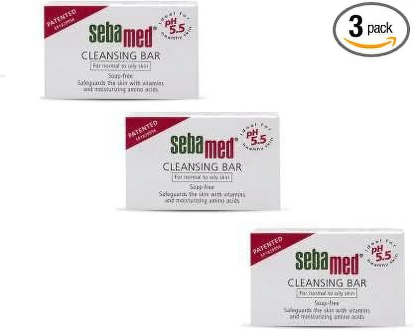 Sebamed Cleansing bar for Men and Women,100g - Pack of(3 * 100g) (3 x 100 g)