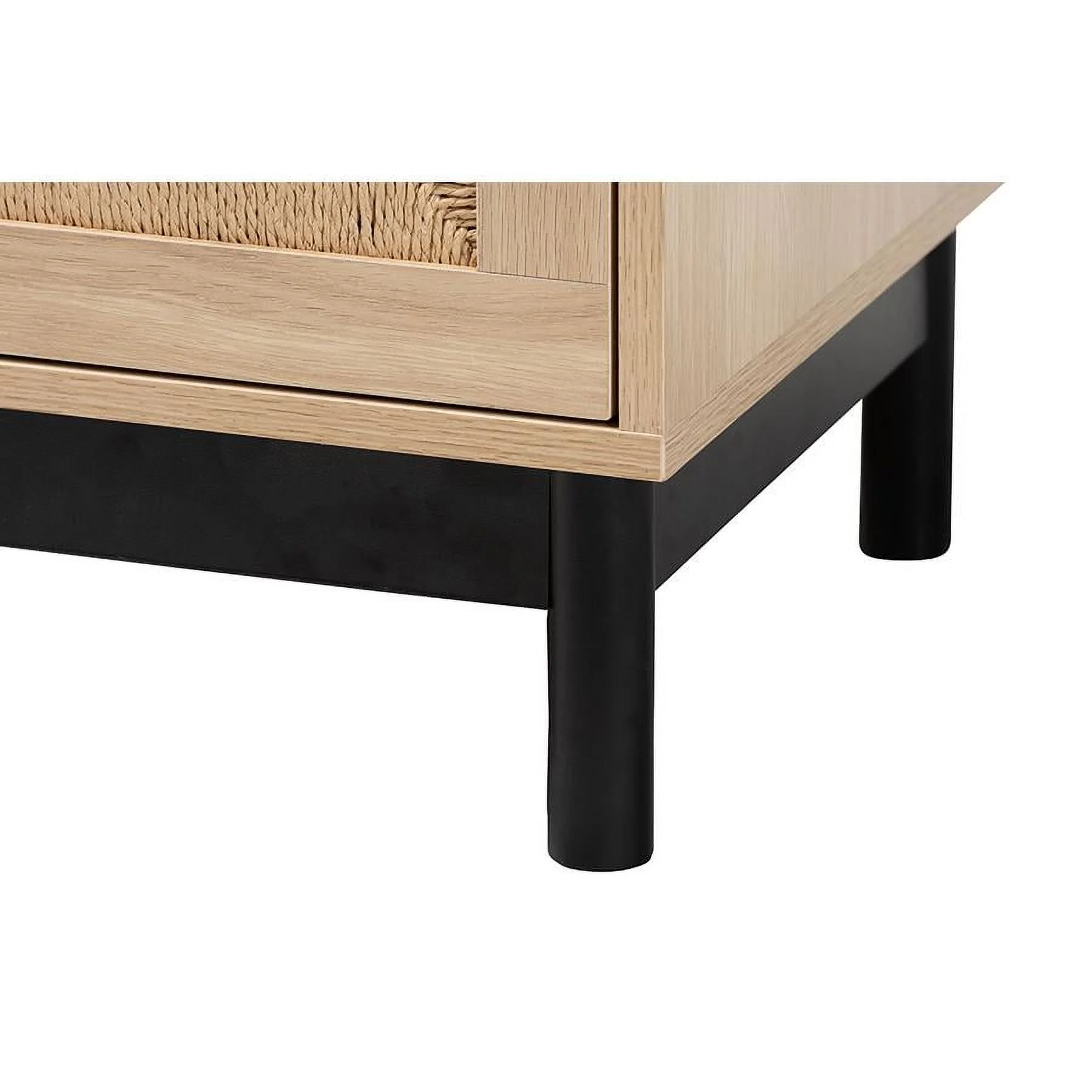 Baxton Studio Cherelle Mid-Century Modern Wood 2-Drawer Square End Table, 21-5/16