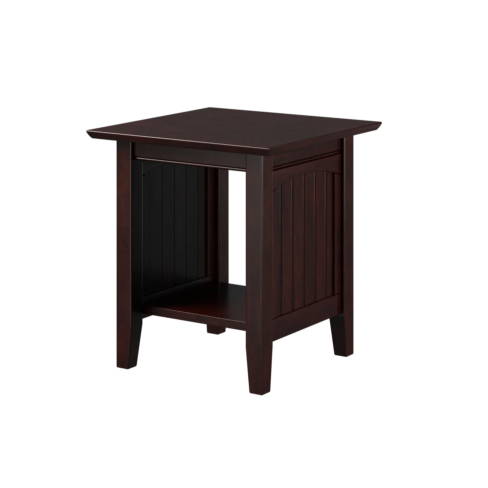 AFI Nantucket Solid Hardwood End Table Set of 2 Black Espresso
