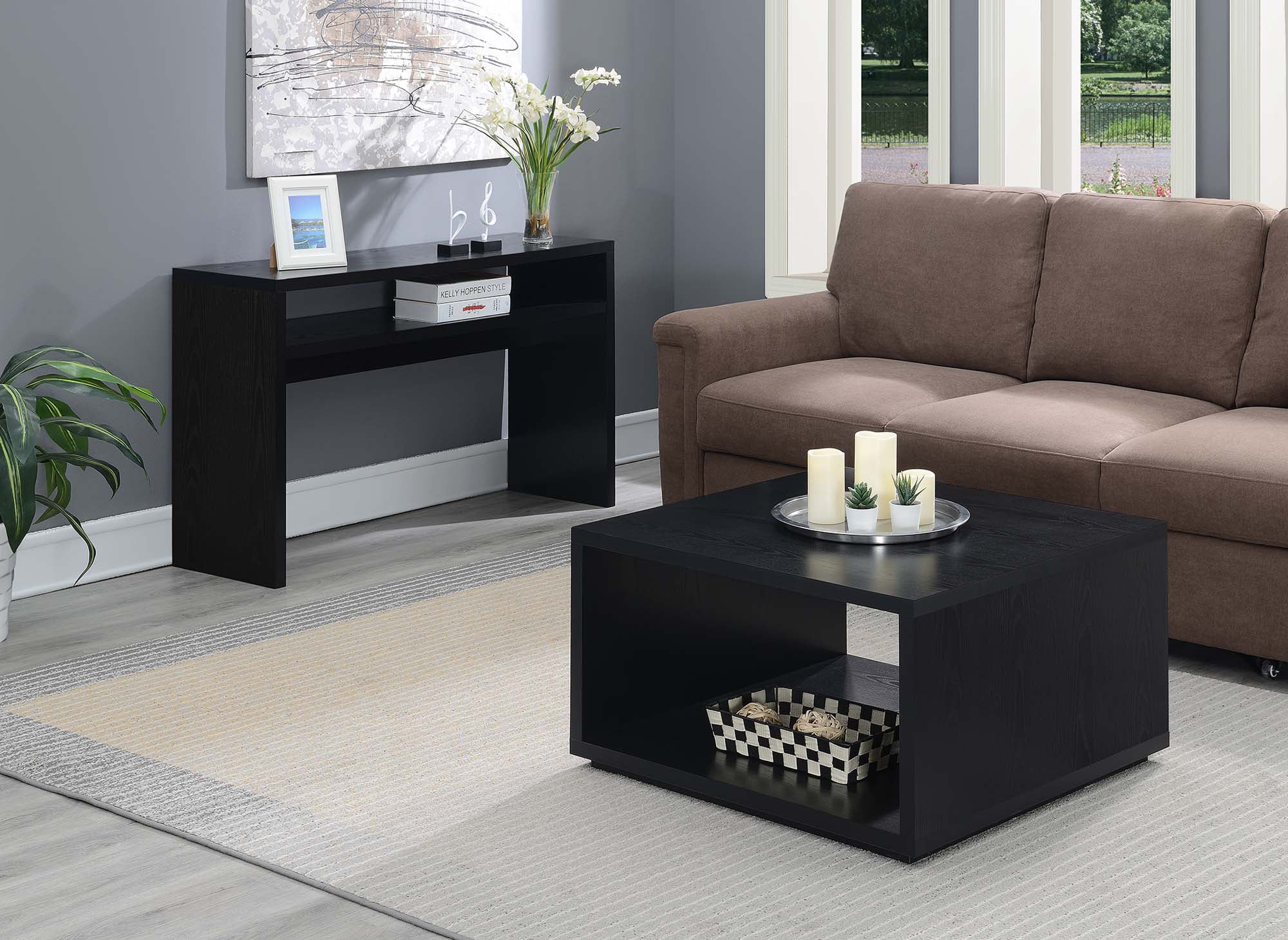 Convenience Concepts Northfield Admiral Square Coffee Table, Black