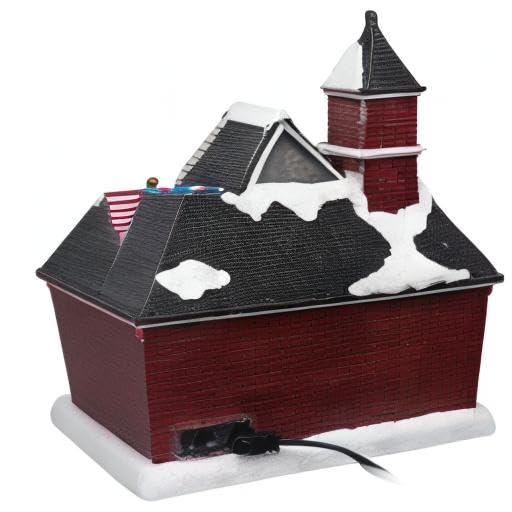 Christmas Village Sledding Down Hill - Lighted Musical Snow Village with 8 Animated Kids Going Down The Mountain