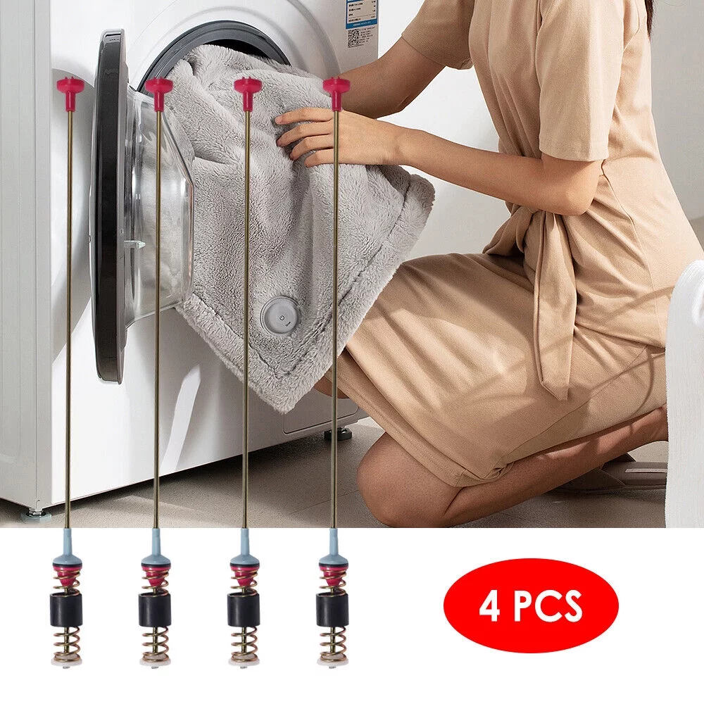 KingFurt Suspension Rod Kit for Samsung Washing Machine - DC97-05280W, 4 pieces, Perfect Replacement - No More Unbalanced Loads!