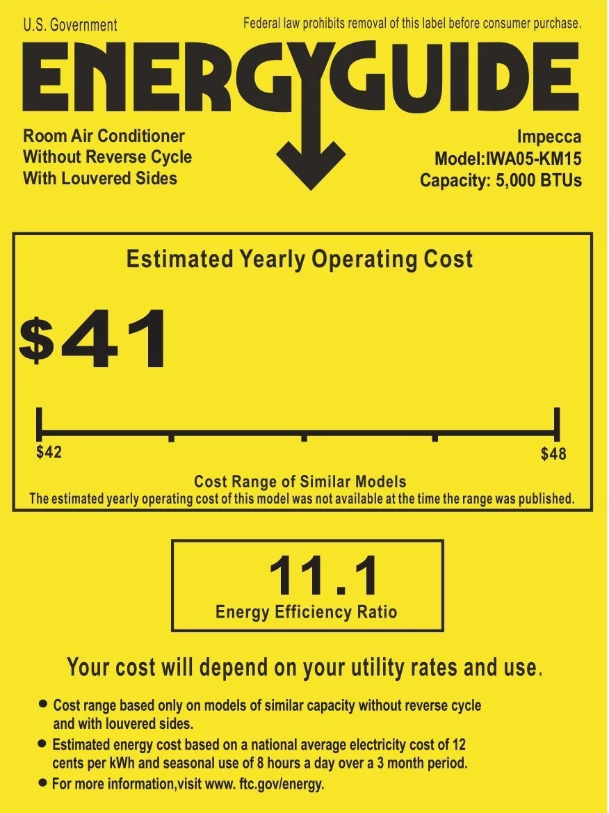Impecca 5,000 BTU Mini Window Air Conditioner