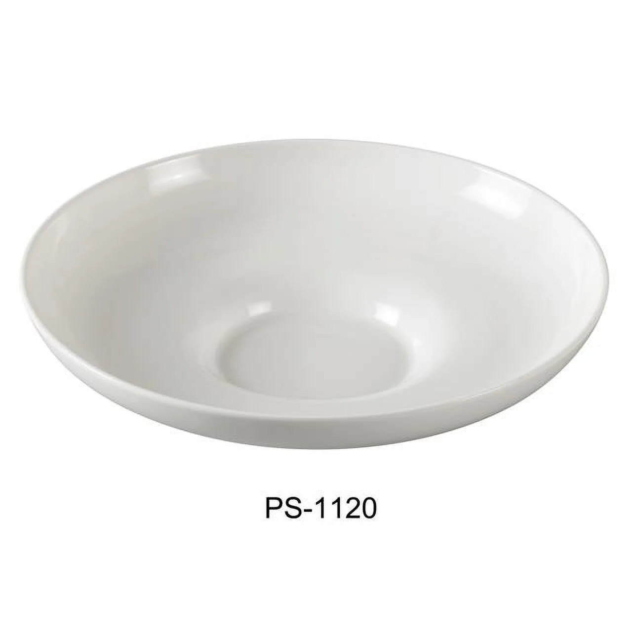 Yanco PS-1120 10 in. Dia. Porcelain Salad Bowl, Bone White - 15 oz - Pack of 12