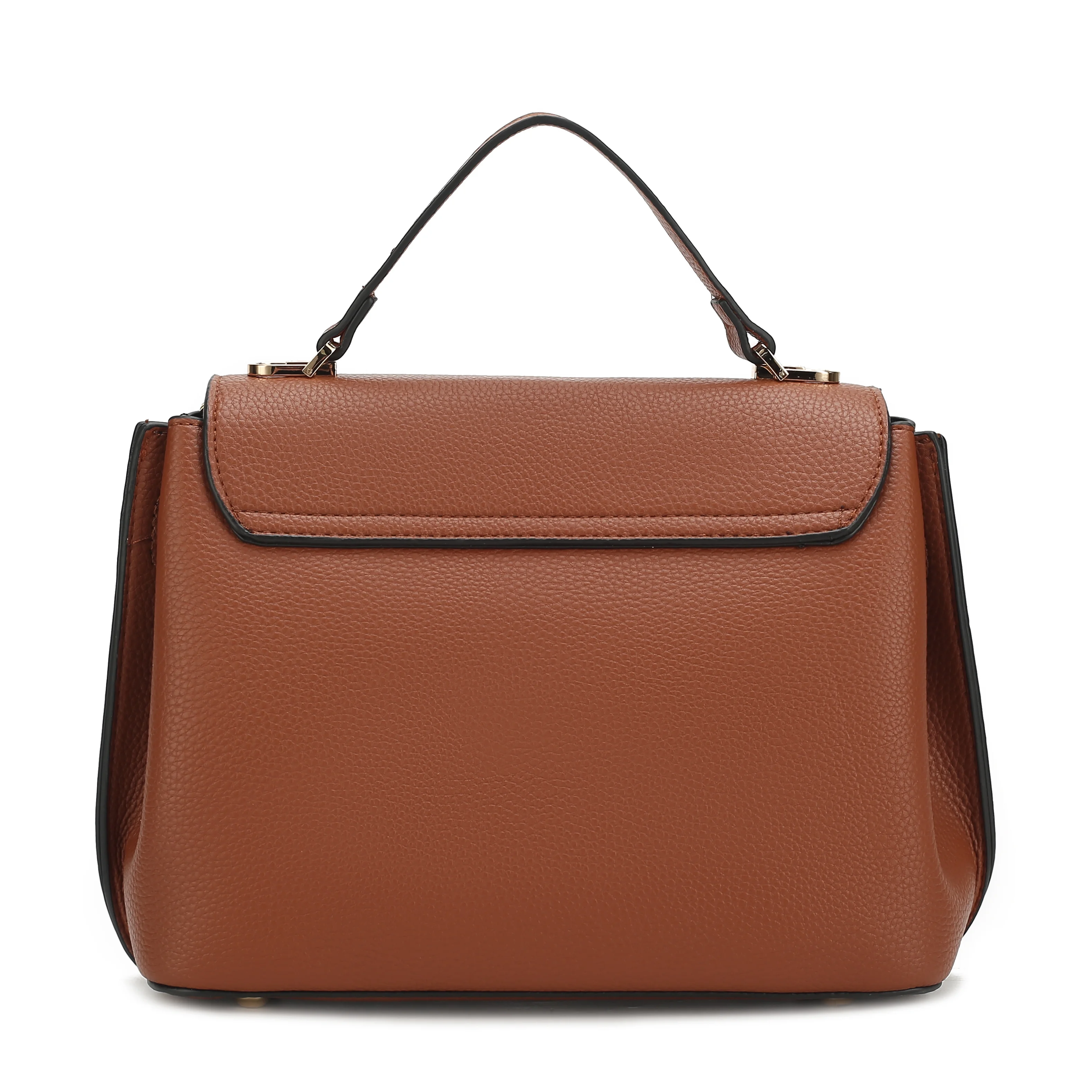 MKF Collection Hadley Vegan Leather Women's Satchel & Wristlet Wallet, Stylish Top-handle Purse Handbag 2 pcs by Mia K - Black