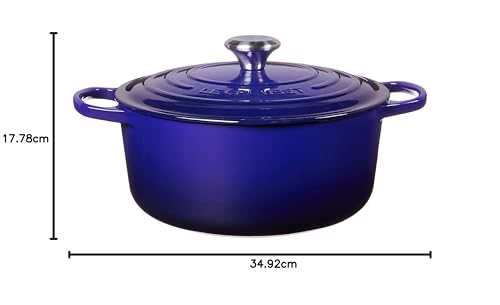 Le Creuset Enameled Cast Iron Signature Round Dutch Oven, 5.5 qt., Indigo