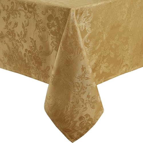 Elrene Home Fashions Poinsettia Elegance Jacquard Holiday Table Runner, 13