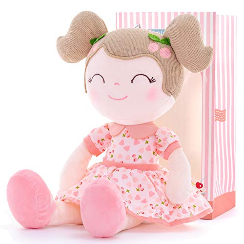 Gloveleya Baby Girl Gift First Baby Doll Plush Doll Print Sunflowers