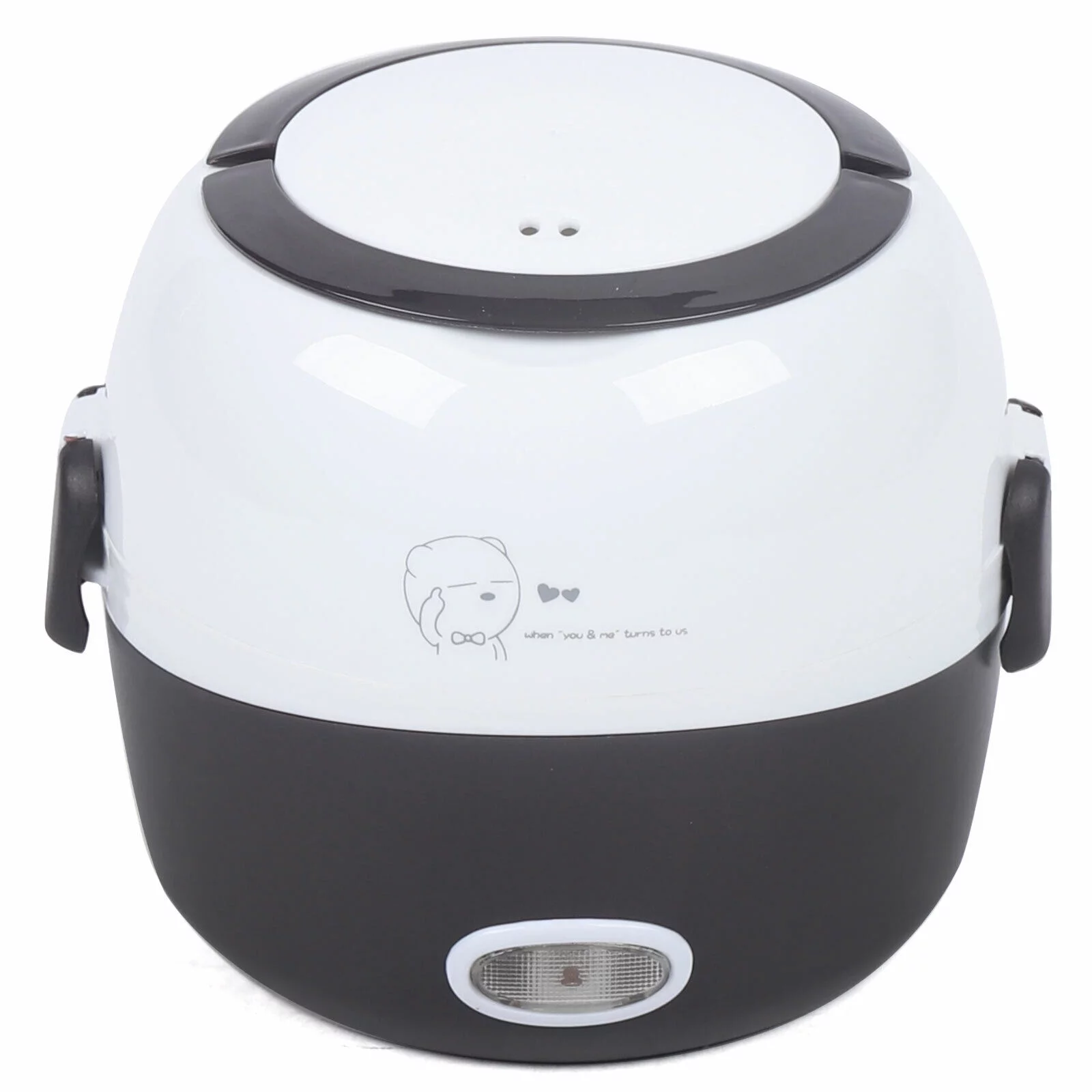 TFCFL 1.3L 2 Layers Electric Warmer Lunch Box Steamer Pot Rice Cooker Stainless Steel
