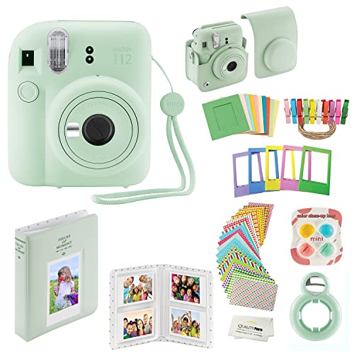 Fujifilm Instax Mini 12 Instant Camera with Case, Decoration Stickers, Frames, Photo Album and More Accessory kit (Lilac Purple)…