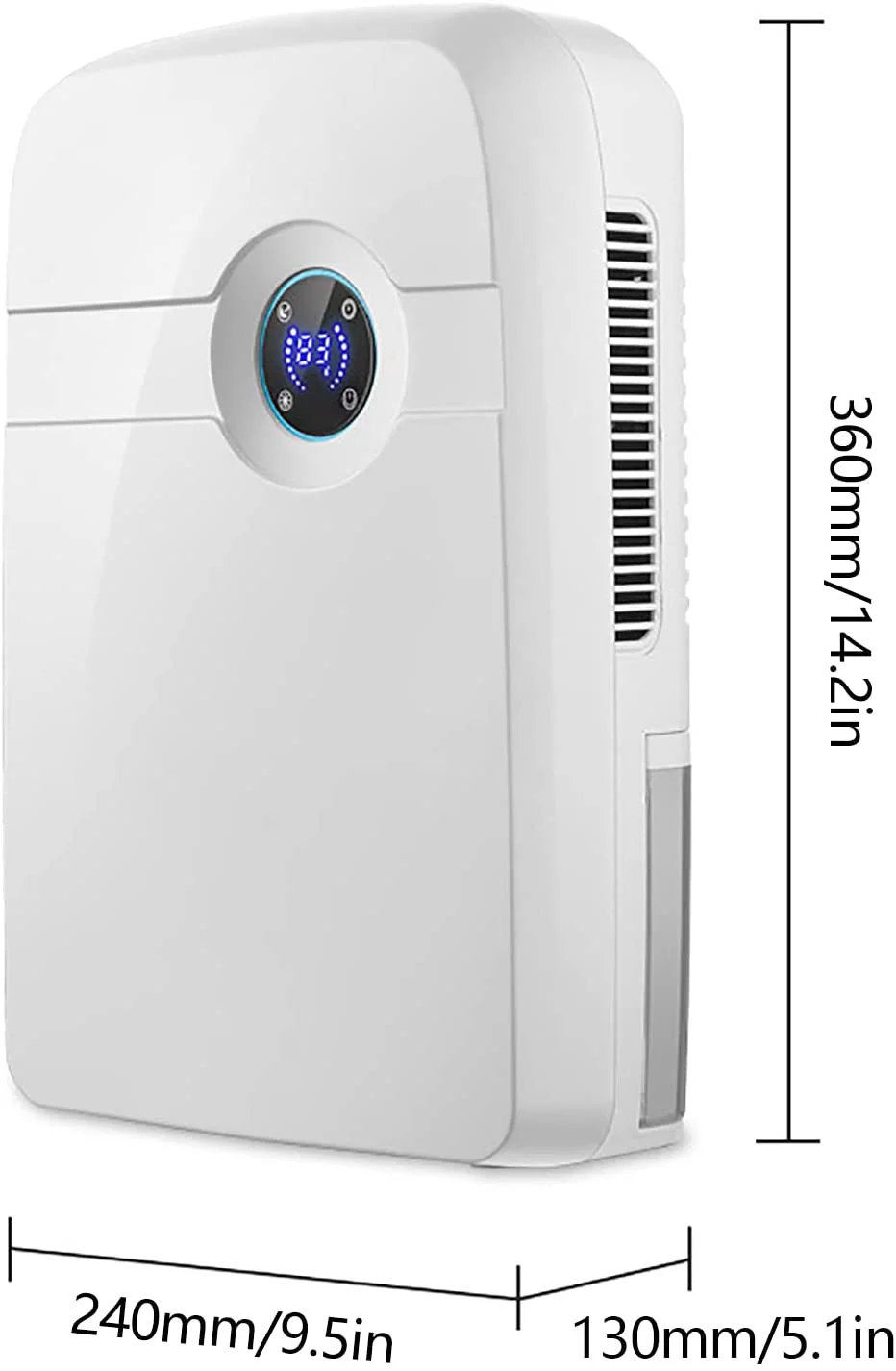DENEST Dehumidifier with Drain Hose 2.5L White