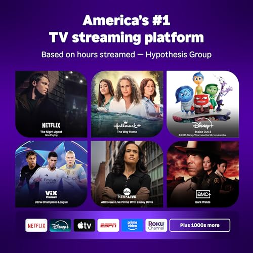 Roku Streaming Stick HD 2025 — HD Streaming Device for TV with Roku Voice Remote, Free & Live TV