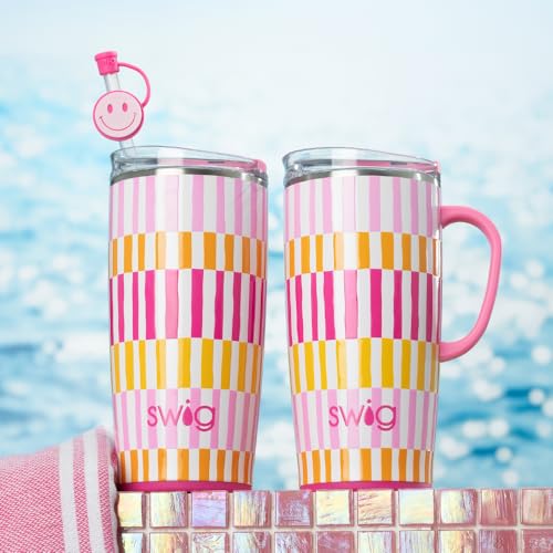 Swig Life 32oz Insulated Tumbler, Travel Coffee Tumbler with Lid, Cup Holder Friendly, Stainless Steel Travel Coffee Mug, Glitter Tumbler, Glitter Gifts (Confetti)