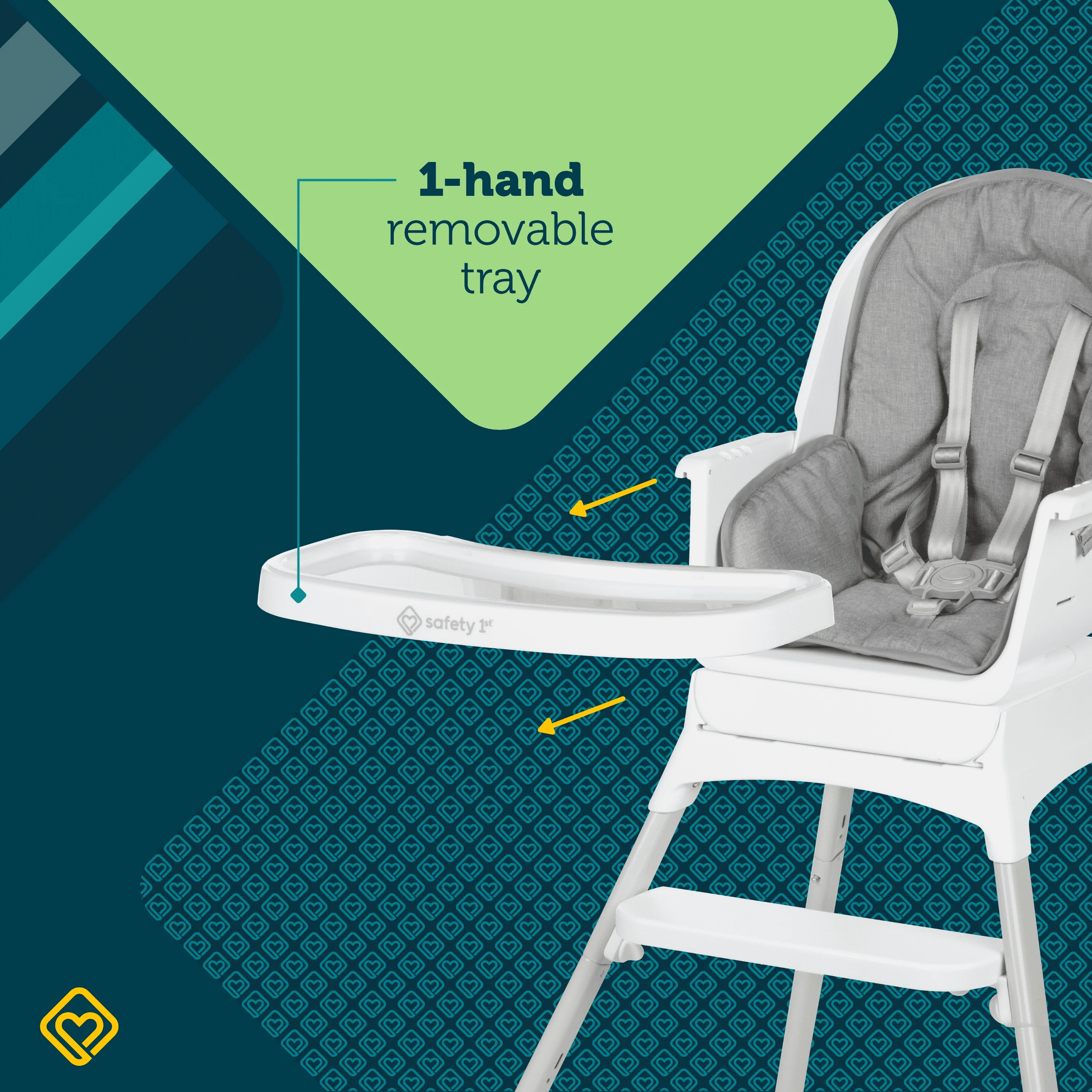 Safety 1st Grow and Go Rotating High Chair, Soft Ash